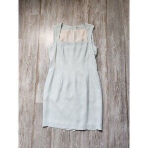 VTG Liaison Paris Baby Blue Cocktail Dress Sleeveless Knee Length Lined Sz 10